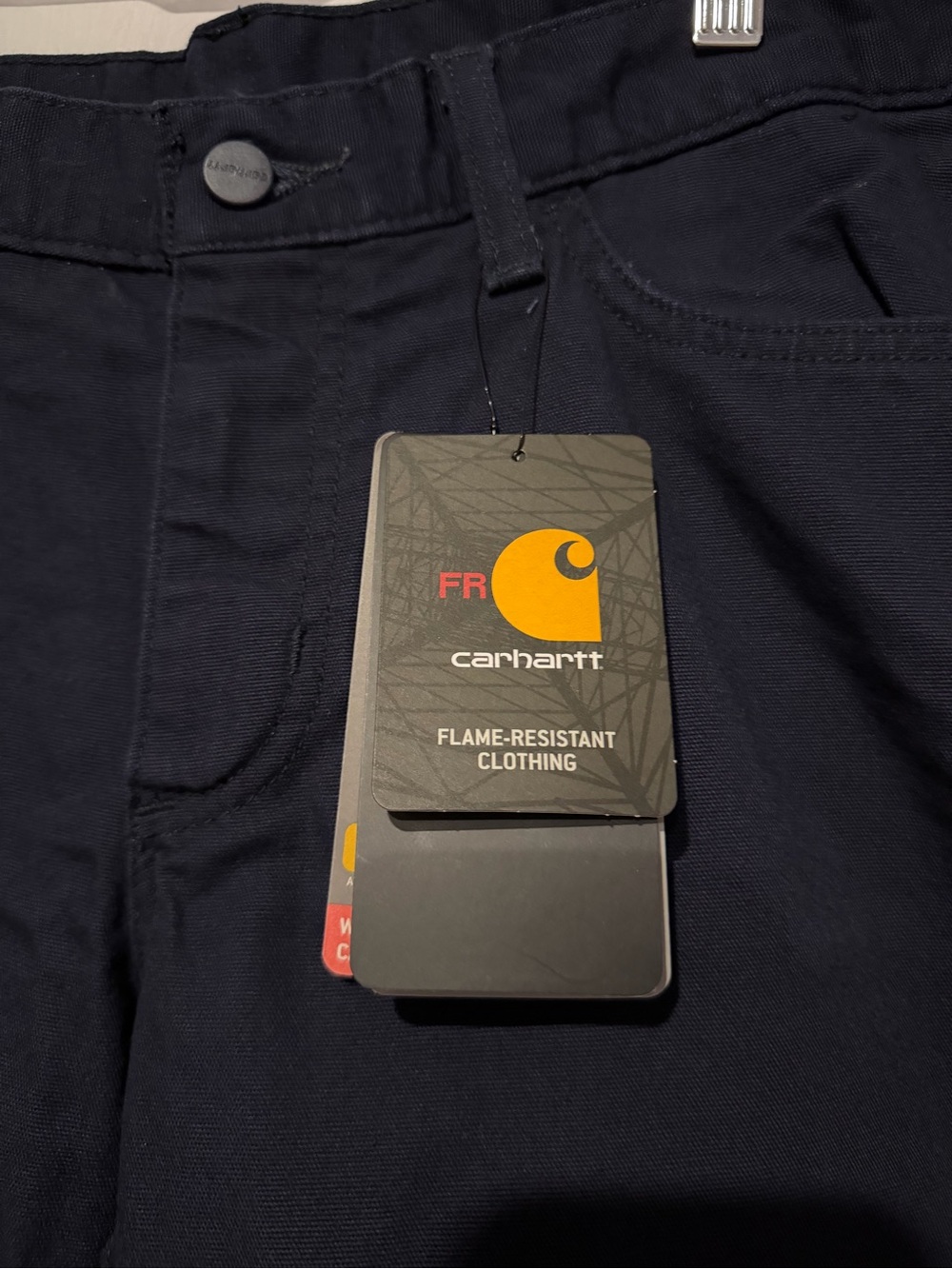 NWT Flame Resistant Carhartt Women's Straight-Leg Pants in Dark Navy Size 14 Reg - Picture 2 of 6